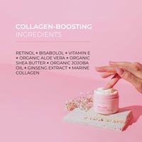 Swedish Collagen Retinol Day Cream I Hydrated & Smooth Skin Treatment I Vitamin E, Organic Aloe Vera, Shea butter, Jojoba Oil I Made in Sweden - 50ml