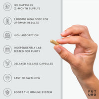 Futuro Labs Sea Moss Capsules by FUTURO LABS - 2000mg Raw Sea Moss [15:1 Extract] - Organic Irish Sea Moss Supplement | Vegan, Non-GMO, Gluten Free | 120 Capsules, 60 Servings