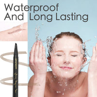 HAORQEE Eyebrow Pencil, Light Brown Waterproof Eye Brow Pen Microblading Smudge-Proof Long Lasting Brow Pencil with 4-Fork-Shaped Tip