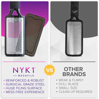 NYK1 RUSTPROOF Foot File Callus Remover for Feet with Catcher | XL Size