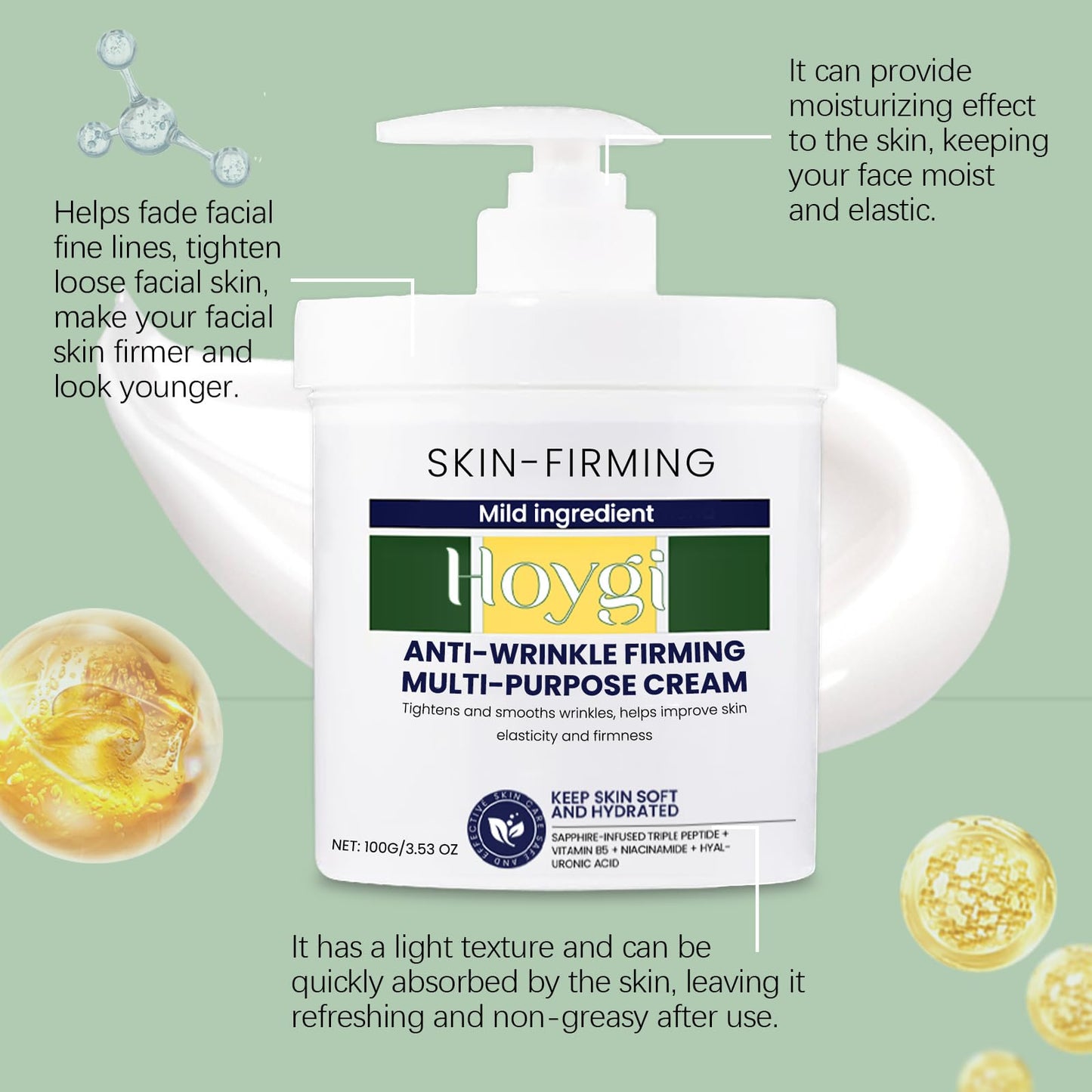Advanced Skin Firming & Wrinkle-Reducing Cream,Skin Firming Rejuvenating Cream,Skin Firming Body Cream,Deep Hydration Barrier,for All Skin Types