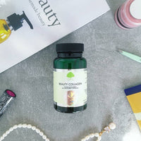 Beauty Collagen | Collagen & Hyaluronic Acid Supplement | 60 Capsules | Hydrolysed Marine Collagen | G&G Vitamins