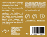Vitae OlioVita Protect | Sun Protection Supplements | Prevention Sun Damage, Sun Allergy, Sun Burns | Safe and Healthy Tanning | Antioxidant | 15 Capsules