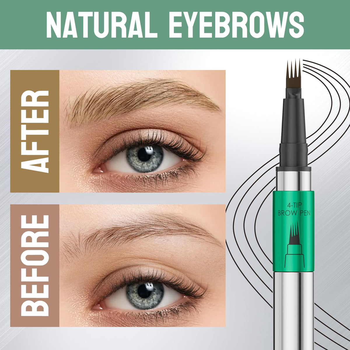 Kis'Degas Magic Microblading Eyebrow Contouring Pencil - Eyebrow Pen,Brow Pencil 2-in-1 Dual-Ended - Precise Waterproof Brow Pen 2 Tipped Precise Waterproof With A Micro-Fork Tip Applicator