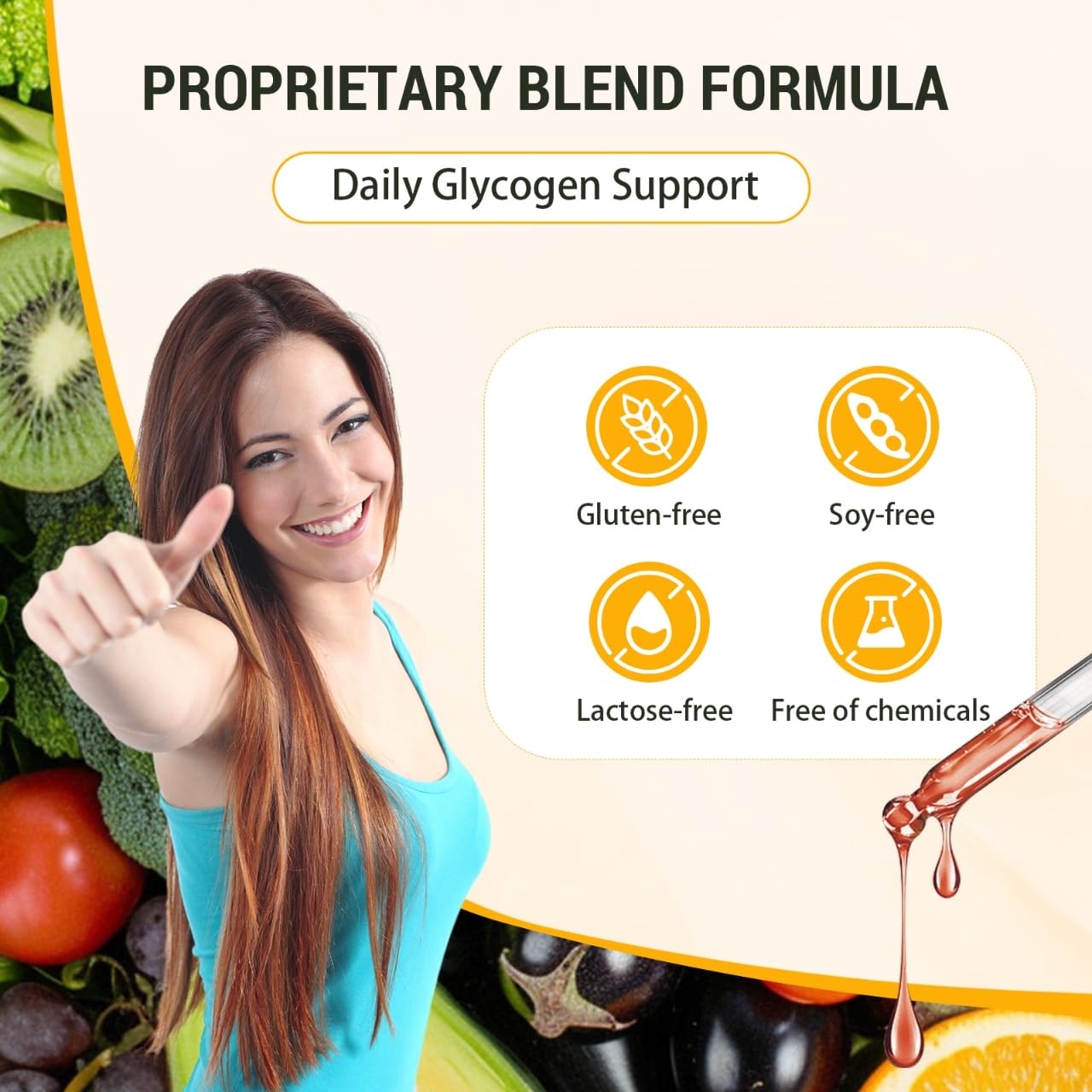 ANIANHAO Glyco Clean Drops Flow Blood Support - Blood Flow+ Official Formula Support Supplement - Natural Formula to Support Overall Well Being & Healthy Energy - 60ml