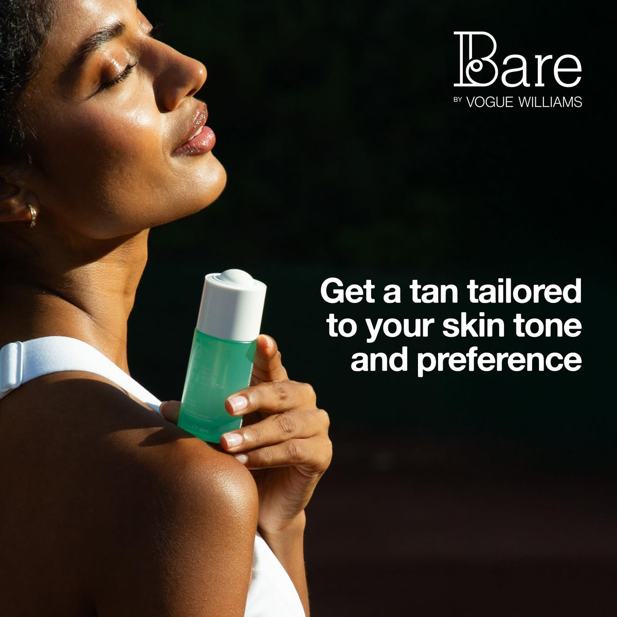 Bare by Vogue Bare By Vogue Face Tanning Drops - Medium/Dark, Customisable Sun-Kissed Glow - Infused with Green Tea, Chamomile, and Pomegranate Extract - For Smooth, Hydrating & Radiant Skin (30ml)