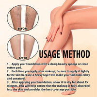 Jinjiar Leg Makeup Waterproof No Transfer,Leg Vein Cover up Makeup,Leg Makeup Lotion,Leg and Body Scar Cover Up Makeup,Concealer Full Coverage,Makeup Concealer,Leg Makeup,Lasting Perfection Concealer(1#)
