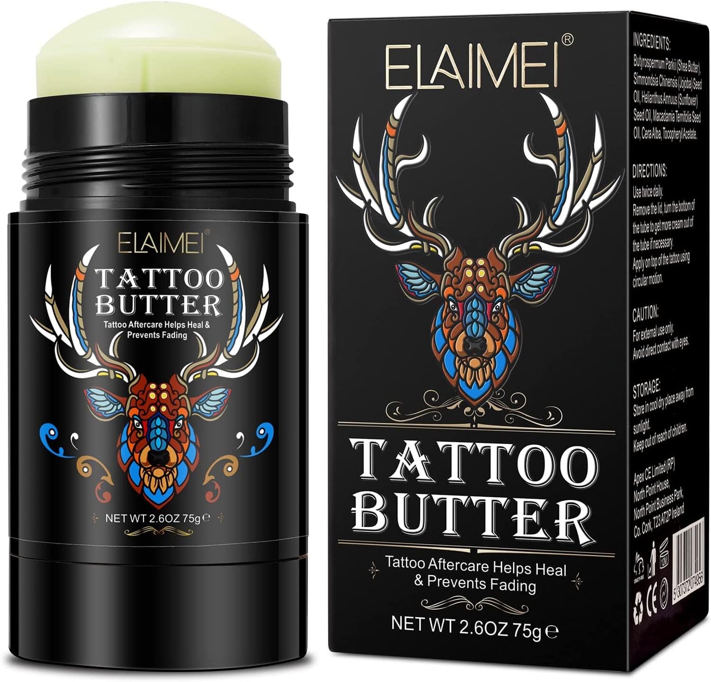 proamate Proamate Tattoo Aftercare Tattoo Butter Tattoo Balm, Old & New Tattoo Moisturizer Healing Brightener for Color Enhance, Natural Organic Tattoo Cream(Tatoo Balm 75g)