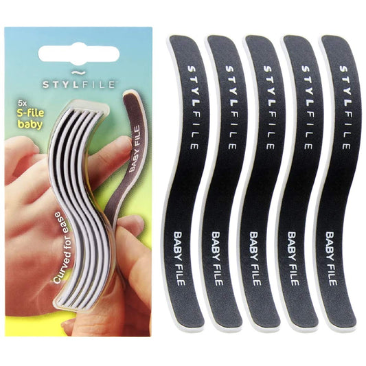 StylFile STYLFILE by STYLIDEAS Nailcare Products and Accessories Range, The Originally S-Shaped Baby Nail File OR The Baby Nail Clipper with a Safety spy Hole (Baby Nail File)