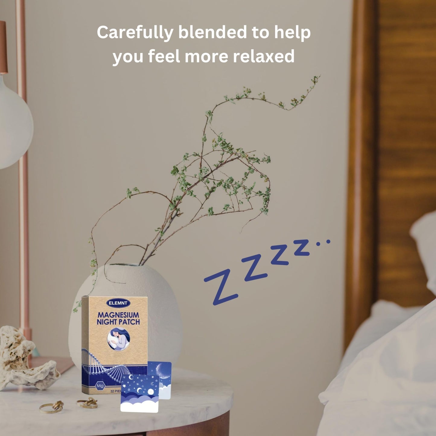 ELEMNT Sweet Dreams Magnesium Night Patch (Pack of 32) Sleep Aid with Magnesium Essence, Lavender Extract and Coconut Oil