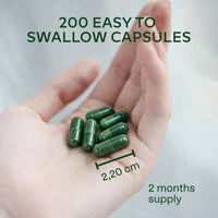 AAVALABS Organic Spirulina and Chlorella Capsules - Spirulina Powder and Chlorella Powder - Broken Cell Wall - 1800mg per Serving - 200 Capsules - Vegan