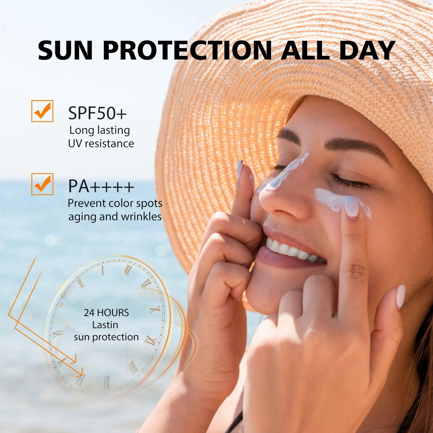 Siyinzu Sun Cream SPF 100,Sunscreen SPF 100+ PA+++,UVB/UVB High Protection SP/F 100 Face Moisturiser,Broad Spectrum Uv Protection For Face/Body,Waterproof Fac/e Sunscreen,Non-Greasy Suncream Factor 100