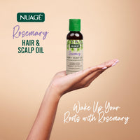 NUAGÉ Nuage Rosemary Hair and Scalp Oil with Vitamin E - Castor Oil, Rosemary, Jojoba, Peppermint & Tea Tree Oils | Helps Revive & Nourish Hair Folicles (100ml)