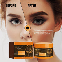 Intensive Tanning Gel 150ml – Shine Brown Tan Accelerator Cream with Carrot & Coconut Oil, Water-Resistant Vegan Moisturiser for Sunbeds & Outdoor Use, Fast-Absorbing Formula