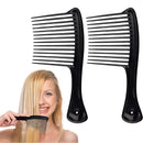 Bansusu 2 Pcs Afro Hair Comb Long Teeth Black Plastic for Long Curly