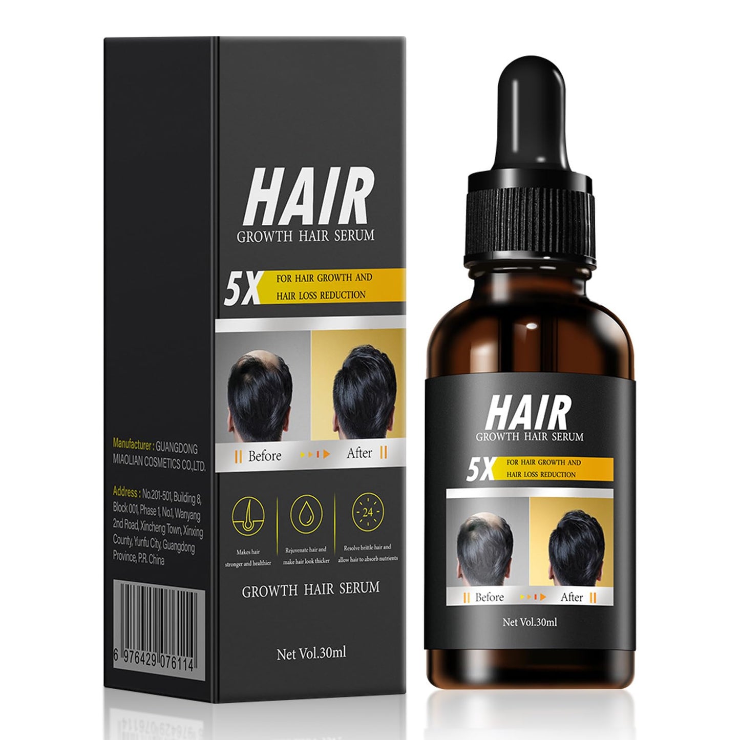 Hair Growth Serum Anti Hair Loss Hair Oil, Organic Natural Hair Loss Treatment for Thin Dry Hair, Nursing Scalp, Promote Natural Hair Growth, Regrowth Hair Serum for Men and Women