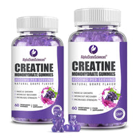 AlphaState Sciences Creatine Gummies - 4000mg Creatine with Calcium, Magnesium & Potassium, Strength, Endurance & Muscle Growth Supplement (60 Gummies)