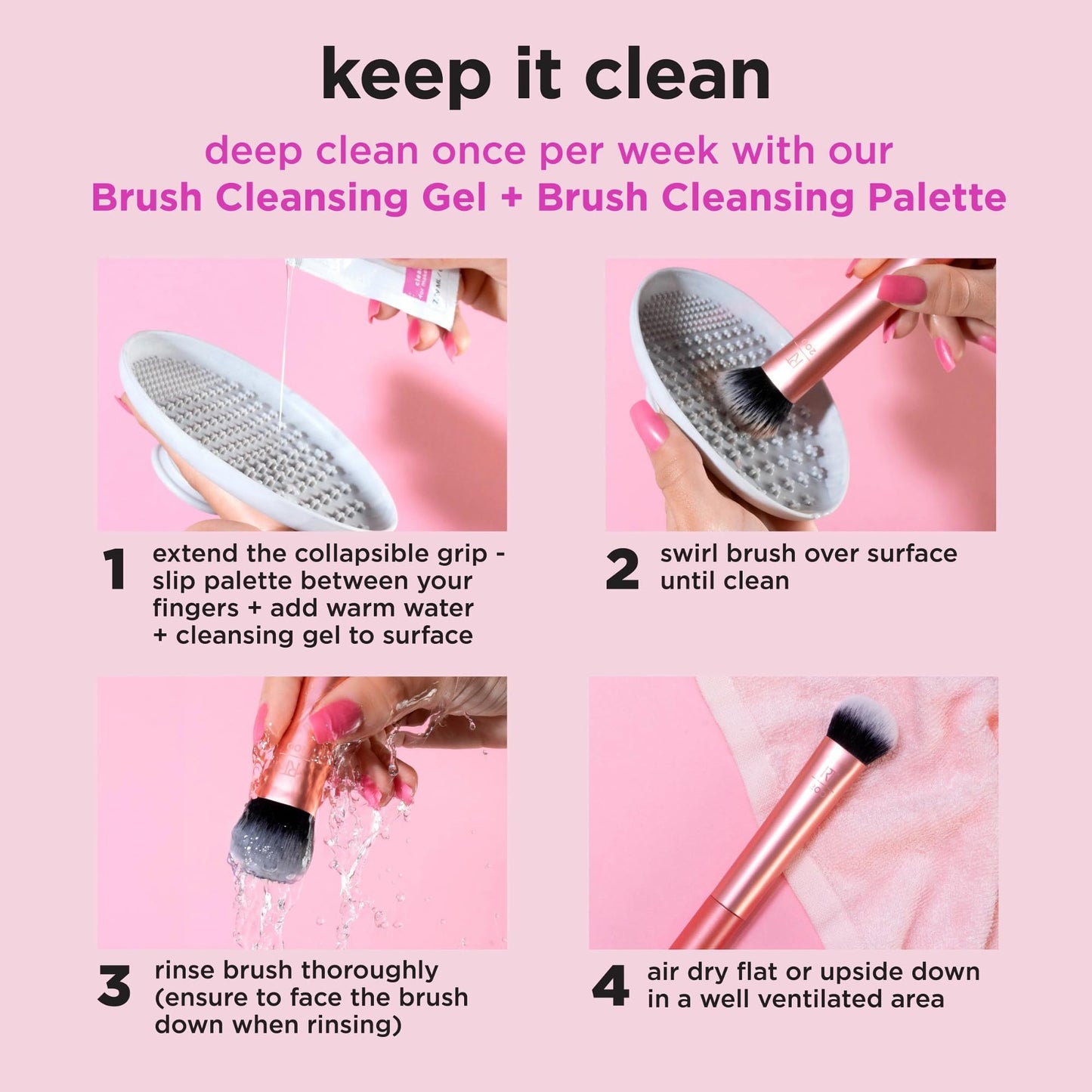 REAL TECHNIQUES Real Techniques Travel Fantasy Mini Brush Kit, Makeup Brushes For Eyeshadow, Highlight, Contour, Powder, and Concealer, Travel-Sized Brushes and Cosmetic Bag, Synthetic Bristles, 11 Piece Set