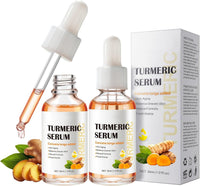 Leogony 2PCS Lightening Turmeric Serum Dark Spot Removal Corrector for Face Skin Glow, 30 ml, Anti Aging, Hydrating, Reduce Wrinkles