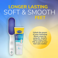 Dr. Scholl's Dr. Scholl’s Nano Glass Foot File - Immediately Removes Hard Skin on Wet or Dry Feet, Waterproof & Rustproof, Gentle Dead Skin and Callus Remover, Pedicure Foot Scrubber for Shower, Soft-Grip Handle