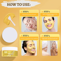 ANAiRUi Turmeric Vitamin C Clay Mask With Turmeric, Vitamin C and Kaolin clay, for Deeply Cleansing and Hydrating, Reduce Acne, Dark Spots, Blackheads, and Pores, Skincare Mask, 120g