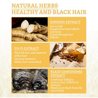 Nova9 Ganoderma Nutrient Hair Darkening Serum, Natural Anti-Greying, Thicker, Longer Hair-Growth, Unscented Unisex, 30ml