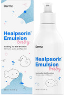 Dermz Healpsorin Baby Eczema & Cradle Cap Emulsion Treatment: Calendula, Comfrey Root, Sweet Almond & Watermelon - Gentle Baby Bath Emulsion Fights Bacteria & Restores Moisture Barrier