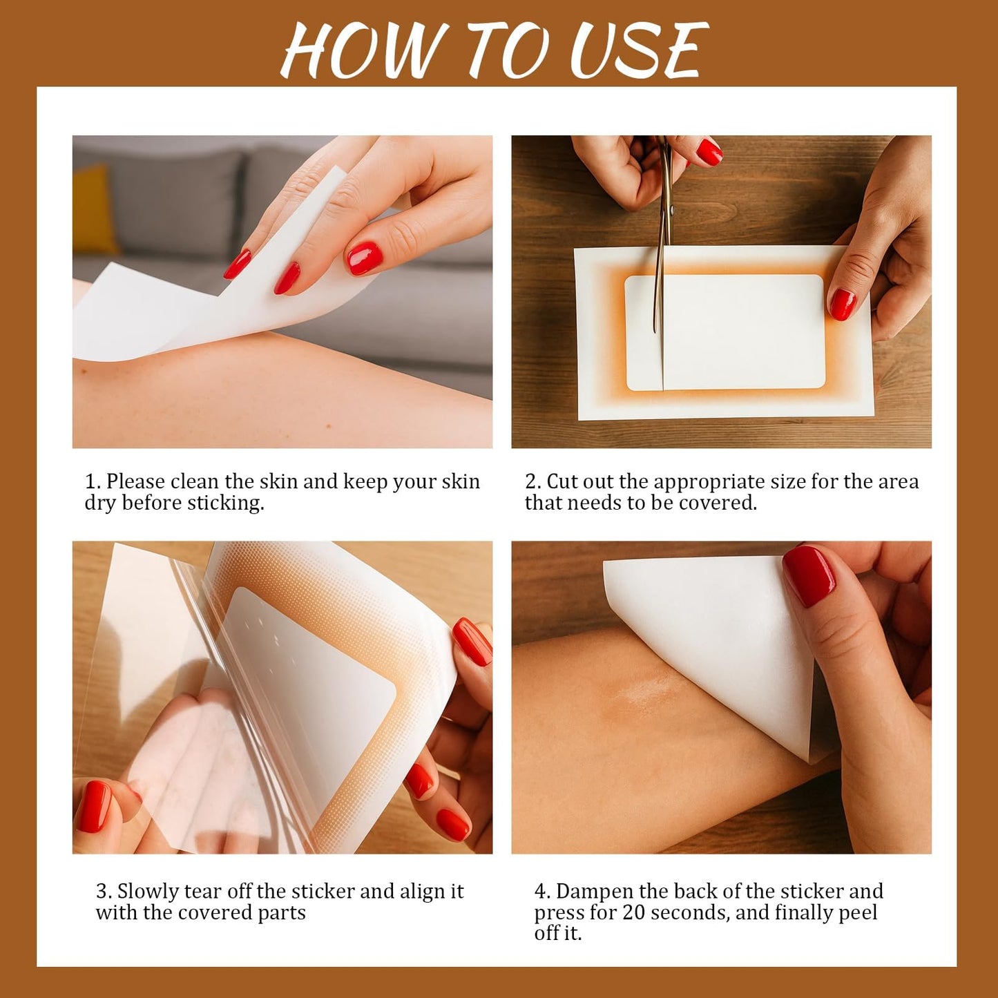 EujRcf 18 Pcs Waterproof Ultra Thin Scar Patch, Tattoo Cover Up Patch, Ultra Thin Invisible Patch Concealer Sticker for Covering Up Scars Tattoos