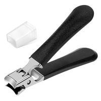 Leikedun Nail Clippers for Thick Nails, Toenail Clippers for Thick Nails, Large Handle Toe Nail Clippers,Heavy Duty Toe Nail Clippers for Men and Women (Black)