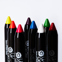 Neon Face Paint Stick by UV Glow - Genuine and original UV Glow product - glows brightly under UV Light! (Set of 8)
