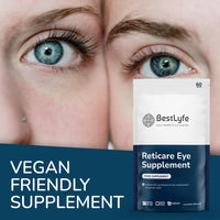 BestLyfe Your Health Is Our Priority BestLyfe Reticare Eye Supplement | 60 Vegan Caps | Advanced Eye Support | Detox, Repair & Maintain | Lutein | Vitamin B | Carotenoids | Anti-Inflammatory | Antioxidant | UK Made