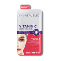 Skin Republic Vitamin C Brightening Sheet Face Mask | Helps brighten and even skin tone | For a Radiant Complexion (Pack of 1)