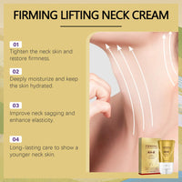 MINSHZEE AH-8 Firming Neck Cream, Neck Firming Cream with Roller, Reduces Wrinkles Fine Lines and Double Chin, Deeply Moisturises and Nourishes, Restores Firming Effect and Restores Nutrition (120G/4.230Z)