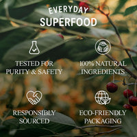 Everyday Superfood Organic Seven Mushroom Blend Powder 190g, 7 Mushrooms Including Lion's Mane, Suitable for Cooking and Coffee Drinks