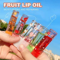 Mrettick Moisturizing Lip Oil 6 Pcs Roll-on Lip Oil Set Fresh Lip Glaze Transparent Colorless Moisturizing Lip Lotion Hydrating Lip Oil Set for Lip Care（Color Box Packaging）