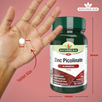 Natures Aid Zinc Picolinate Tablets 15mg - Supports Immune Health - Antioxidant Protection - Metabolism Wellness - Vegan Gluten-Free Non-GMO - High Potency Natural Supplement - 30 Tablets