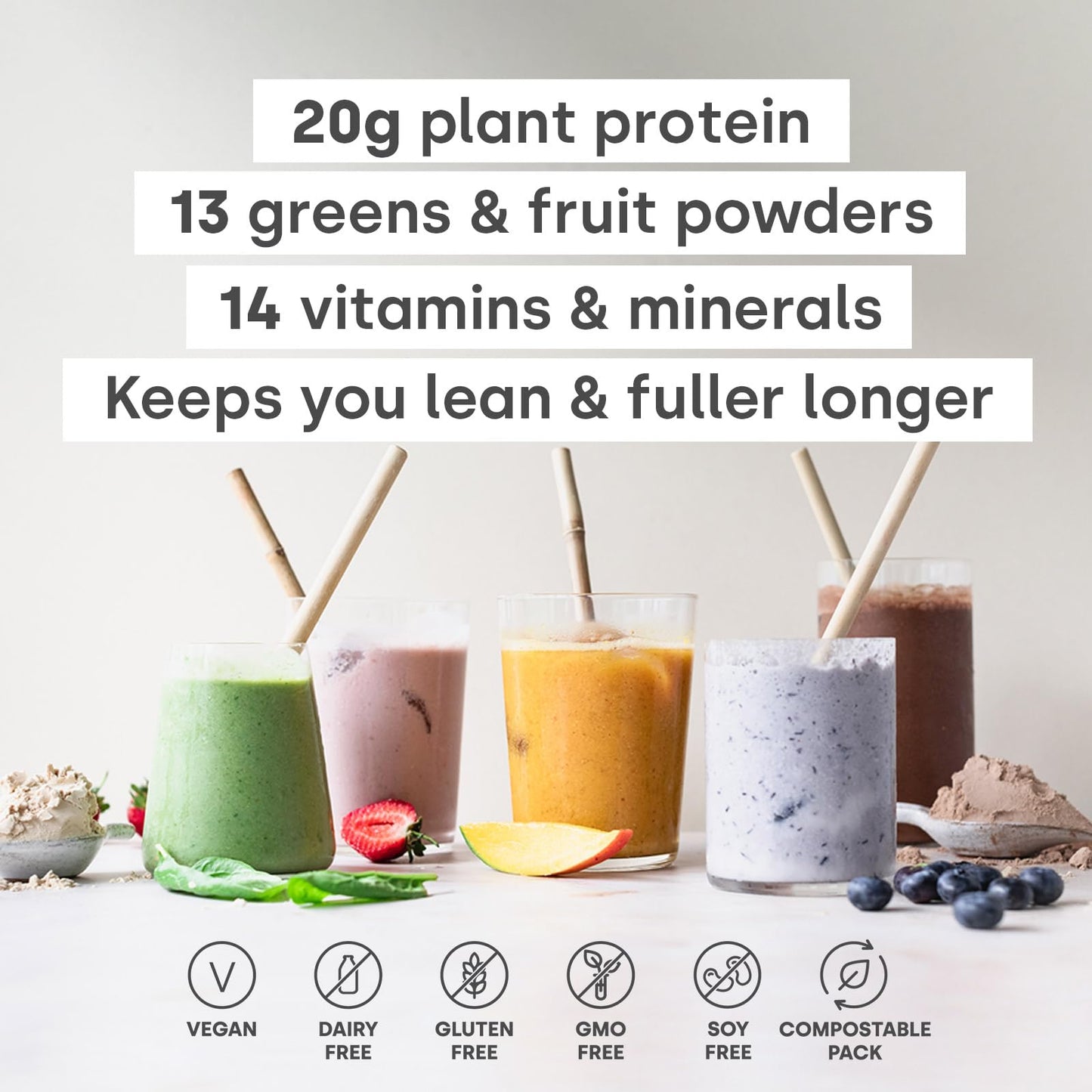 Form Superblend Protein - Vegan Protein Powder with Superfoods, Vitamins and Minerals - 20g of Plant Based Protein per Serving (Vanilla)