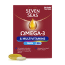 SEVEN SEAS Seven Seas Omega-3 and Multivitamins Man 50plus, 30-Day Duo Pack, with B Vitamins and Calcium, 30 Omega-3 Capsules and 30 Multivitamin Tablets