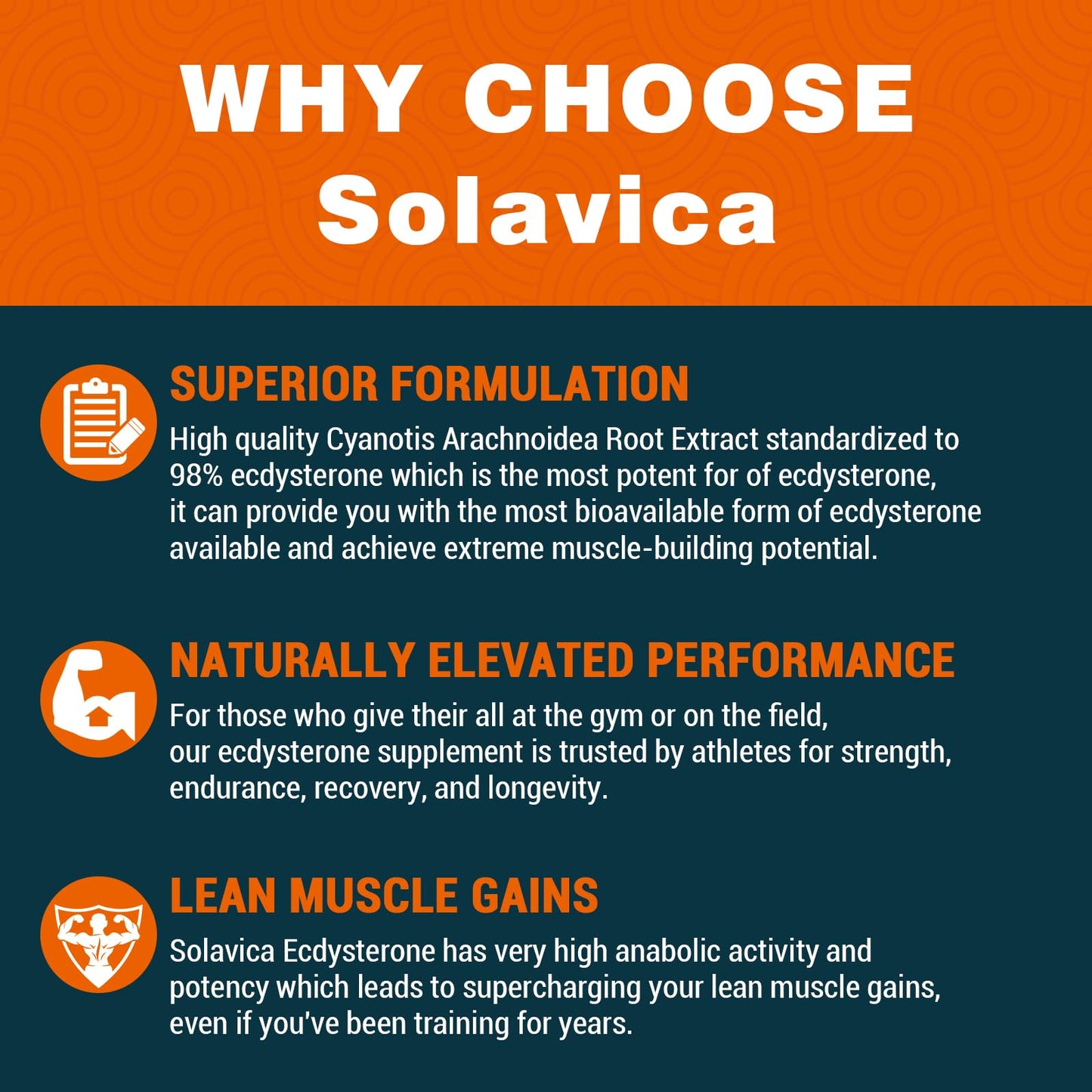 Solavica Beta Ecdysterone Supplement 1200mg Per Serving (60 Capsules)-1 Month Supply-98% Maximum Purity Ecdysterone for Endurance & Muscle Growth