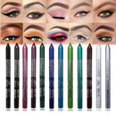 EveBeaty 12-Color Rainbow Liquid Eyeliner Set - Long-Lasting, Waterproof & Smudge-Proof Matte Eye Liners, Perfect for Christmas & Masquerade Makeup With Pencil Sharpener
