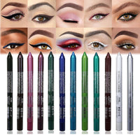 EveBeaty 12-Color Rainbow Liquid Eyeliner Set - Long-Lasting, Waterproof & Smudge-Proof Matte Eye Liners, Perfect for Christmas & Masquerade Makeup With Pencil Sharpener