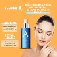 Anti Aging Serum Hyaluronic Acid Serum Duo Set - Vitamin C AM. & Retinol PM. - Collagen Boost, Anti-Wrinkle, Anti-Aging, Dark Circle, Sun Damage, Brighten Hydrate Face Serum, Korean Skin Care