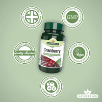 Natures Aid Cranberry 5000mg – High Strength Tablets – Supports Urinary Tract Health & Immune System – Antioxidant Protection – Vegan, Gluten Free – 90 Tablets – Food Supplement
