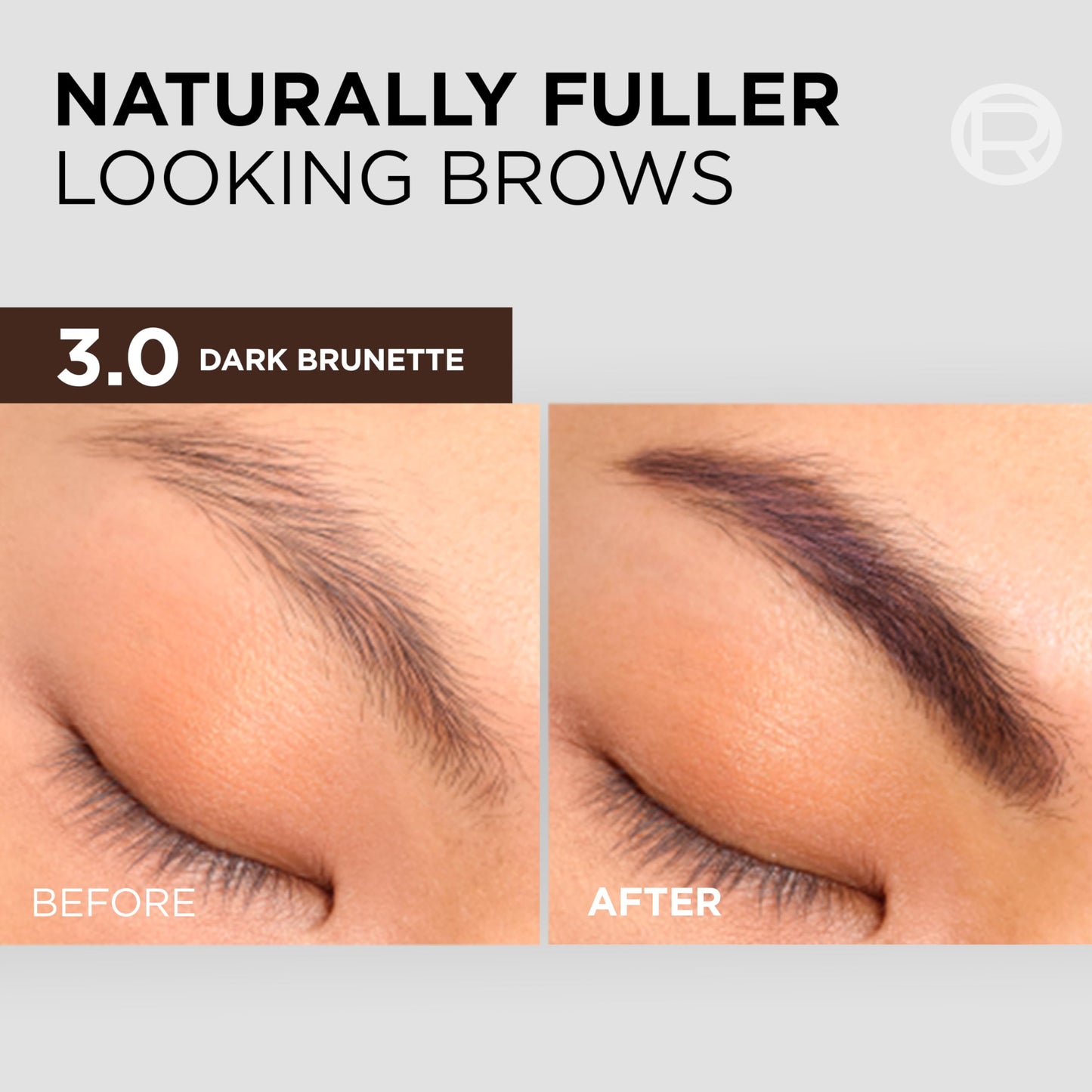 L'Oréal Paris, Semi-Permanent Eyebrow Tint, Lasts up to 5 Weeks, Visible Results in 5 Minutes, Up to 10 Uses, Ammonia Free, Brow colour, Shade: 3.0 Dark Brunette