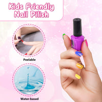 Dkinghome kids Nail Art Kit for Girls, Nail Polish Set Girls Toys Nail Varnish Sets Girl Gifts for Kids Birthday Presents Gifts for 6 7 8 9 10 11 12 years old Girl