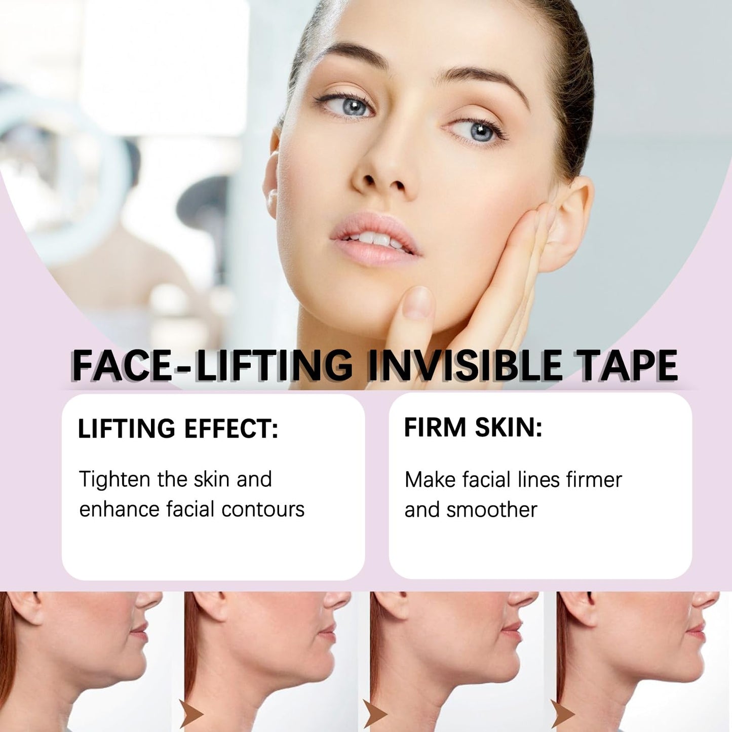 NatrLuxe 40 Pcs Invisible Face Lift Tape - Instant Makeup Tool & Waterproof For Wrinkles, Anti-Wrinkle Patches For An Instant Face Lift Tapes For Lifting Sagging Skin