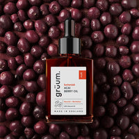 grüum Acai Berry Face Oil 30ml - 100% Natural Anti-ageing Vitamin E Oil for Skin with Vitamin A & C for Women & Men - Made in the UK