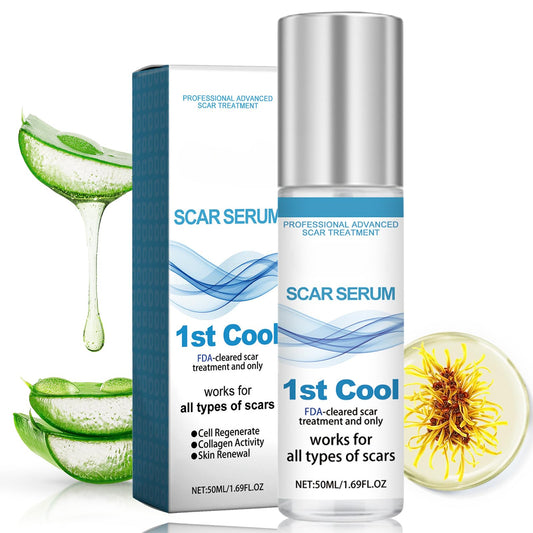 Trendyfave Scar Removal Serum & Scar Treatment for Face, Scar Cream with Natural Extracts & Vitamin E, For Scar Erase, Hydrates & Soothes Skin, Improves Skin Texture, For All Skin Types, 50ml