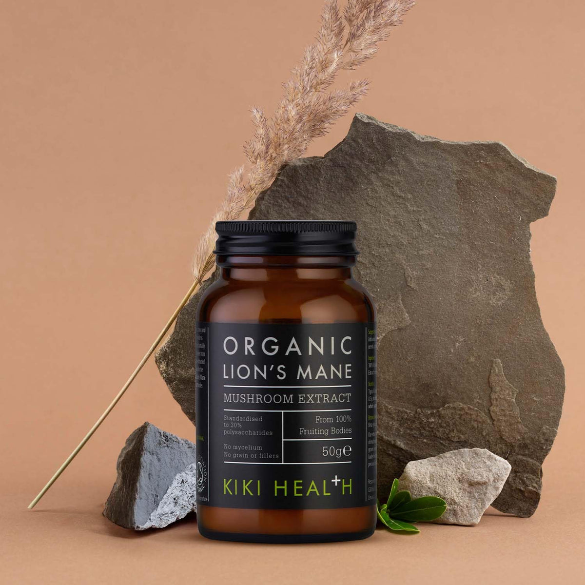 KIKI HEALTH KIKI Health Organic Lion's Mane Extract Mushroom Powder | for Cognition, Memory, Brain Health and Mental Focus | Clarity of Mind | 30% Beta-Glucan Rich Polysaccharides | 100% Fruiting Bodies | 50g