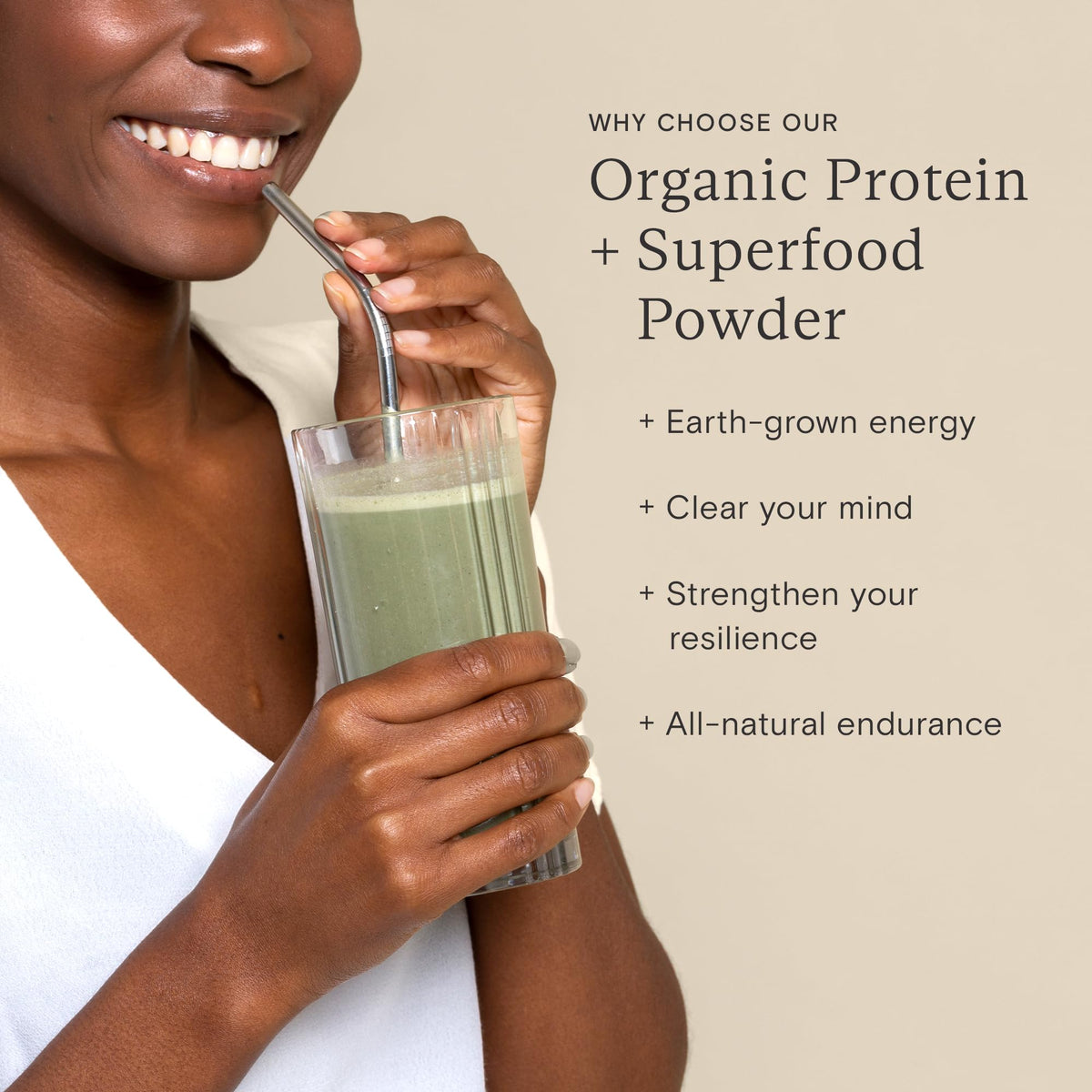 Wild Nutrition WILD NUTRITION Food-Grown® Vegan Protein Powder Super Food Blend | Organic Ingredients No Synthetics | Pea Protein, Sprirulina, Reishi, Chaga, Wheatgrass & More | Gluten Free